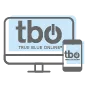 Computer and mobile phone screen with TBO logo