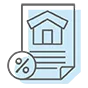 House with percentage sign icon